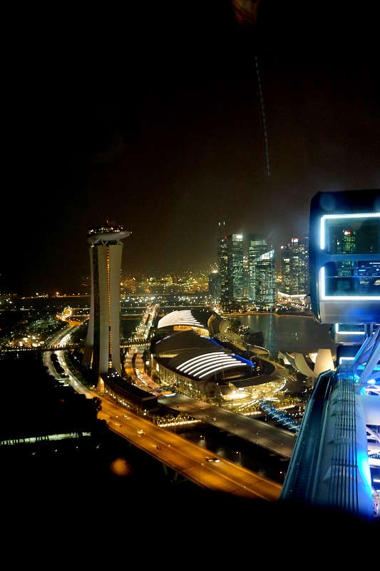 Aussicht aus dem Singapur Flyer.