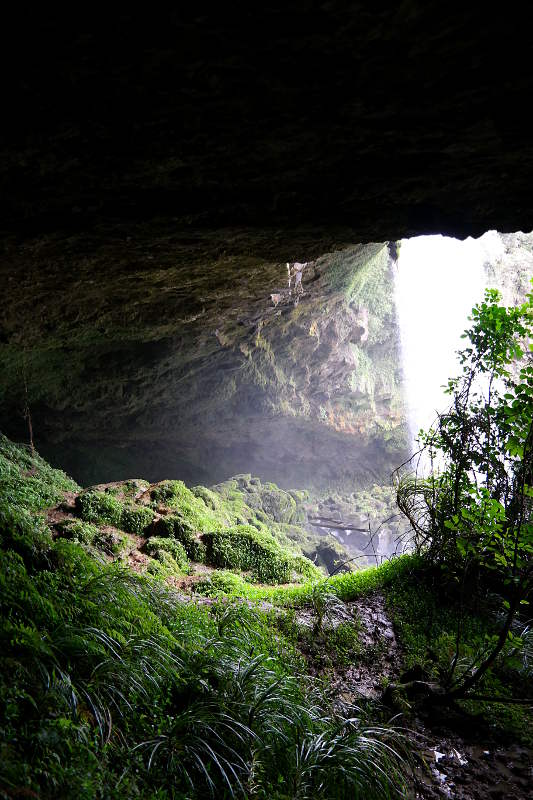 Behind the Rainbow Falls