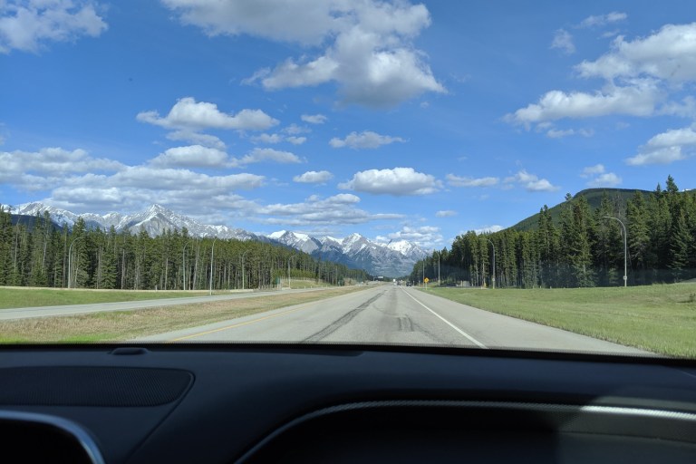 Unterwegs auf Kanadas Autobahnen - meistens sind sie nicht so leer.