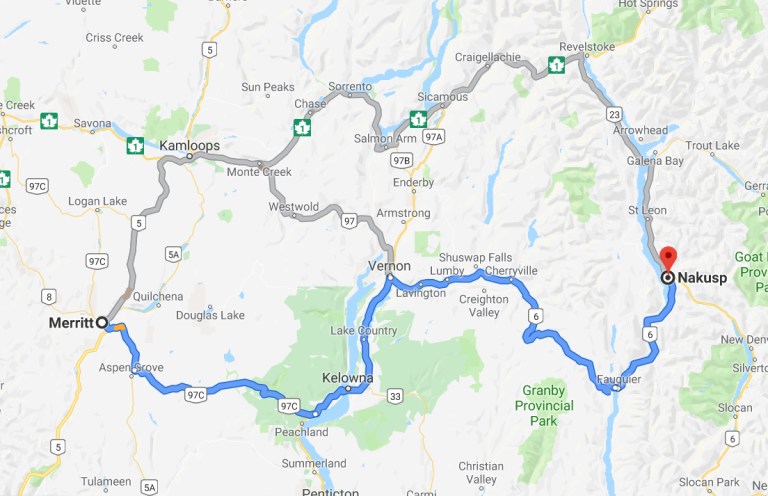 Karte der zweiten Etappe Karte der zweiten Etappe